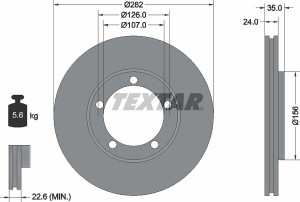 Тормозной диск 92039600 TEXTAR