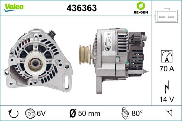 Генератор 436363 VALEO PHC