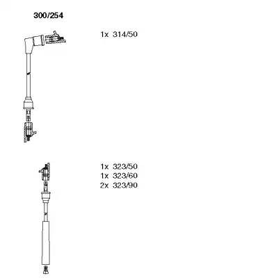 Ккомплект проводов зажигания 300254 BREMI