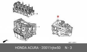 Коробка передач в сборе 20011RJTW50 HONDA