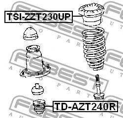 Проставка пружины подвески TSI-ZZT230UP FEBEST