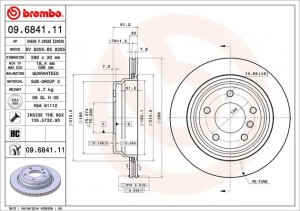 Тормозной диск 09.6841.11 BREMBO