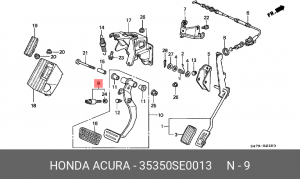 Выключатель фонаря сигнала торможения 35350SE0013 HONDA