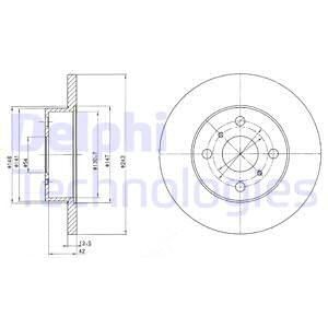 Тормозной диск BG2254 DELPHI