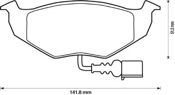 Комплект тормозных колодок, диско 573111B BENDIX JURID