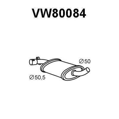 Средний глушитель выхлопных газов VW80084 VENEPORTE