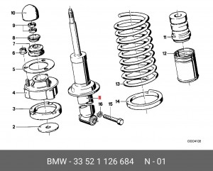 Амортизатор подвески 33 52 1 126 684 BMW