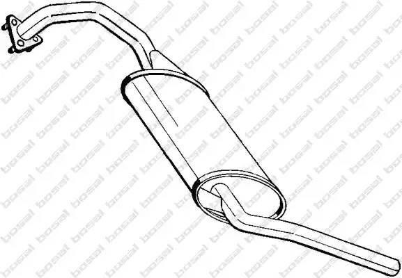 Глушитель выхлопных газов конечный 278287 BOSAL