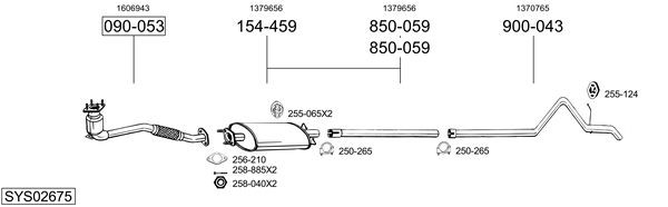 Глушитель выхлопных газов конечный 229593 BOSAL