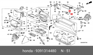 Винт крепления 9391314480 HONDA