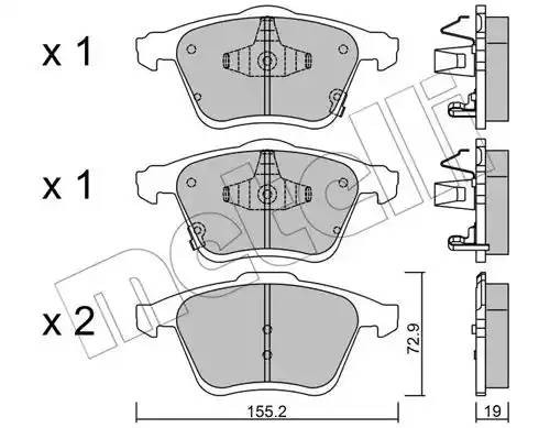 Комплект тормозных колодок, диско 22-0805-0 METELLI