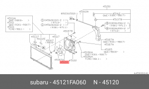 Вентилятор, охлаждение двигателя 45121FA060 SUBARU