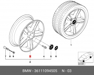Диск колеса 36 11 1 094 505 BMW