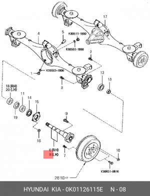 Деталь 0K01126115E HYUNDAI KIA