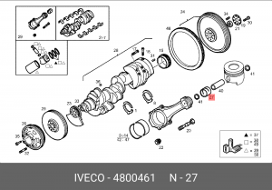 Втулка подшипника, шатун 4800461 IVECO