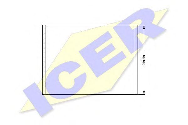 Комплект тормозных башмаков, барабанные тормоза 21831900 ICER