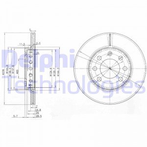 Тормозной диск BG3658 DELPHI