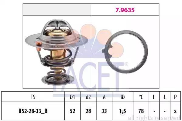 Термостат, охлаждающая жидкость 7.8503 FACET