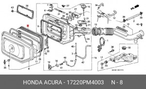 Воздушный фильтр 17220-PM4-003 HONDA