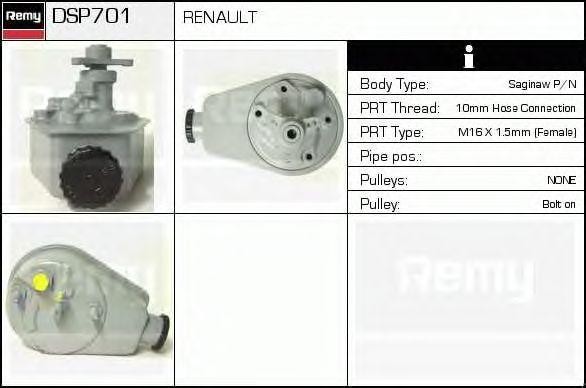 Гидравлический насос, рулевое управление DSP701 DELCO REMY