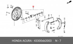 Колесный тормозной цилиндр 43300SB2003 HONDA