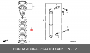 Пружина подвески 52441STXA02 HONDA