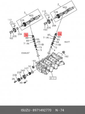 Регулировочная прокладка, зазор в клапанном приводе 8-97149-277-0 ISUZU