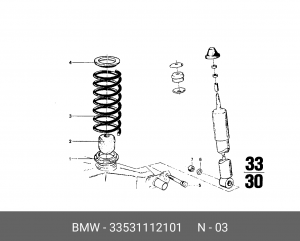 Пружина ходовой части 33 53 1 112 101 BMW