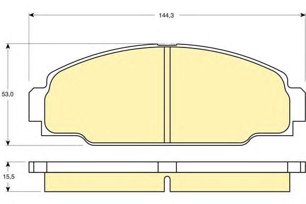 Комплект тормозных колодок, диско 6130909 GIRLING