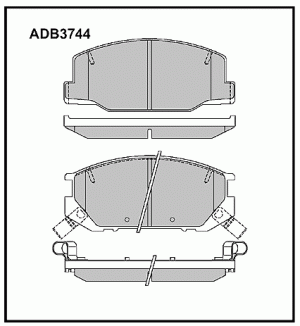 Колодки тормозные дисковые ADB3744 ALLIED NIPPON