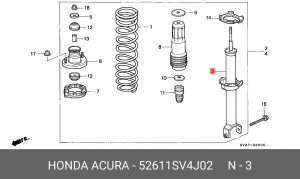 Амортизатор 52611SV4J02 HONDA
