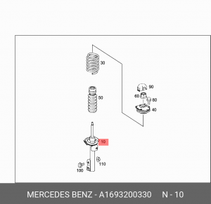 Амортизатор подвески A1693200330 MERCEDES BENZ