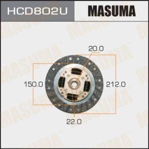 Диск сцепления HCD802U MASUMA