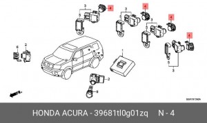 Держатель датчика парковки 39681TL0G01ZQ HONDA