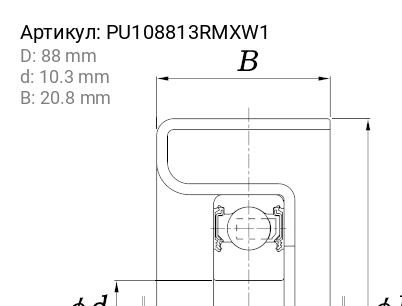Ролик ремня приводного PU108813RMXW1 KOYO