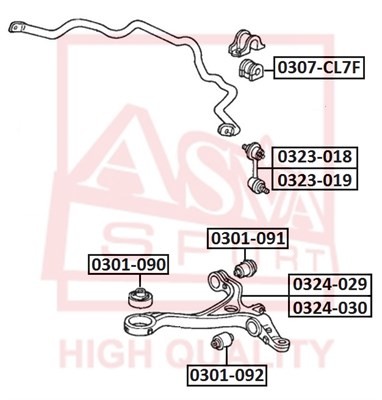 Рычаг подвески 0324-029 ASVA