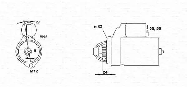 Стартер 943251700010 MAGNETI MARELLI