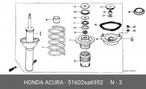 Амортизатор 51602SA6952 HONDA
