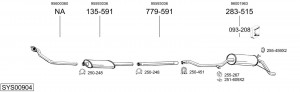 Глушитель выхлопных газов конечный 148329 BOSAL