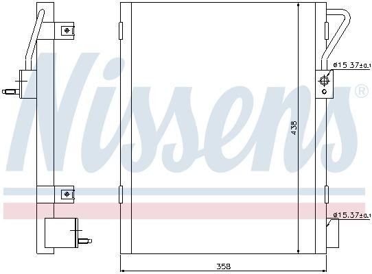 Конденсатор, кондиционер 940019 NISSENS