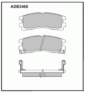 Колодки тормозные дисковые ADB3468 ALLIED NIPPON