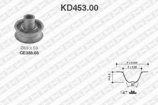 Комплект ремня ГРМ KD45300 NTN SNR