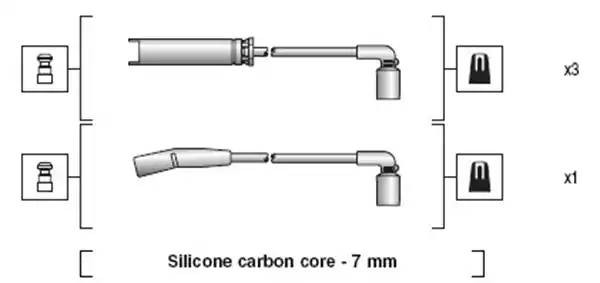 Ккомплект проводов зажигания 941318111273 MAGNETI MARELLI