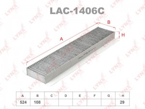 Фильтр салона LAC-1406C LYNXAUTO