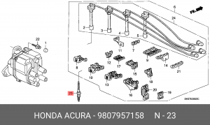 Свеча зажигания 9807957158 HONDA