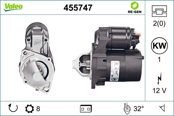 Стартер 455747 VALEO PHC