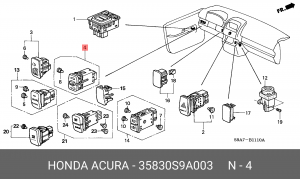 Переключатель контактный 35830S9A003 HONDA