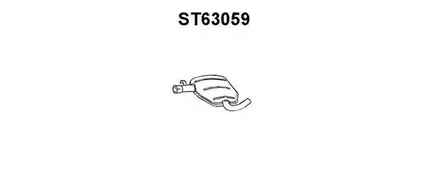 Средний глушитель выхлопных газов ST63059 VENEPORTE