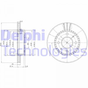 Тормозной диск BG3206 DELPHI