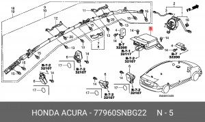 Блок управления электронный 77960SNBG22 HONDA